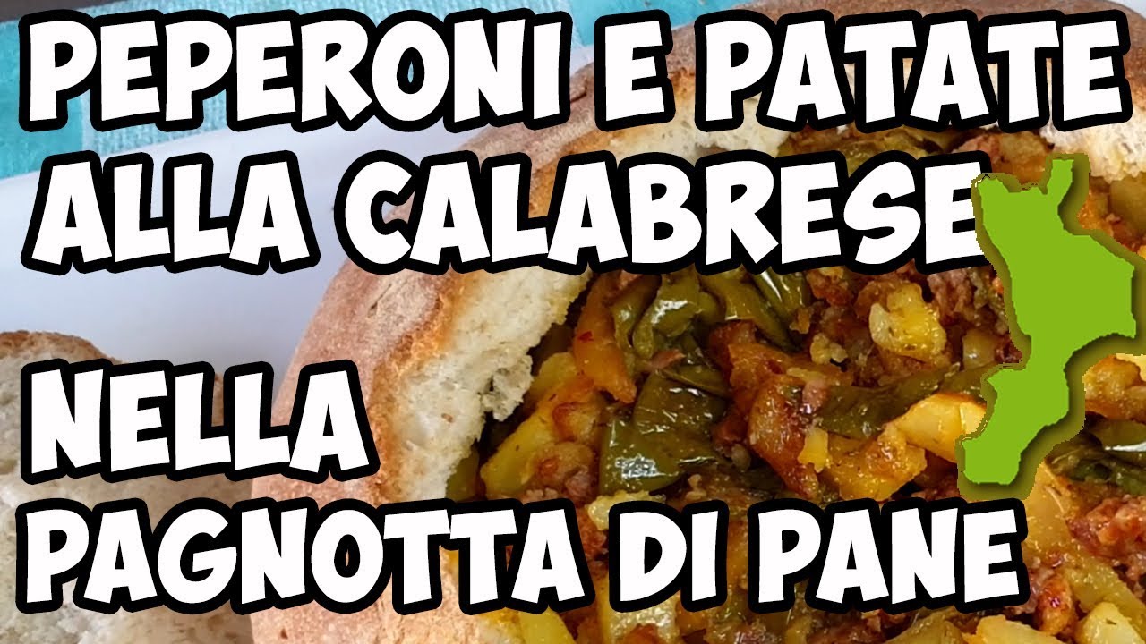 🥔Come fare Peperoni e Patate Alla Calabrese nella Pagnotta di Pane
