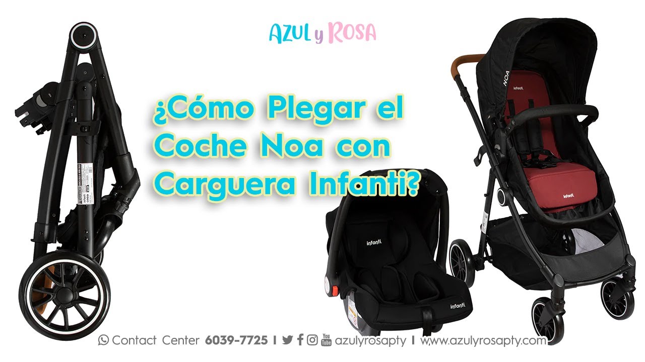 ¿Cómo Plegar el Coche Noa con Carguera Infanti? | Tutorial Rápido | Azul y Rosa