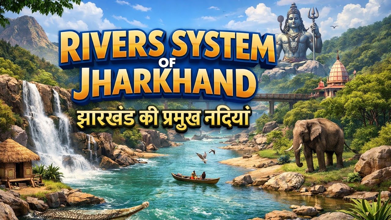 Jharkhand ki nadiya|rivers of jharkhand|rivers system of jharkhand|jharkhand river jpsc jssc exam