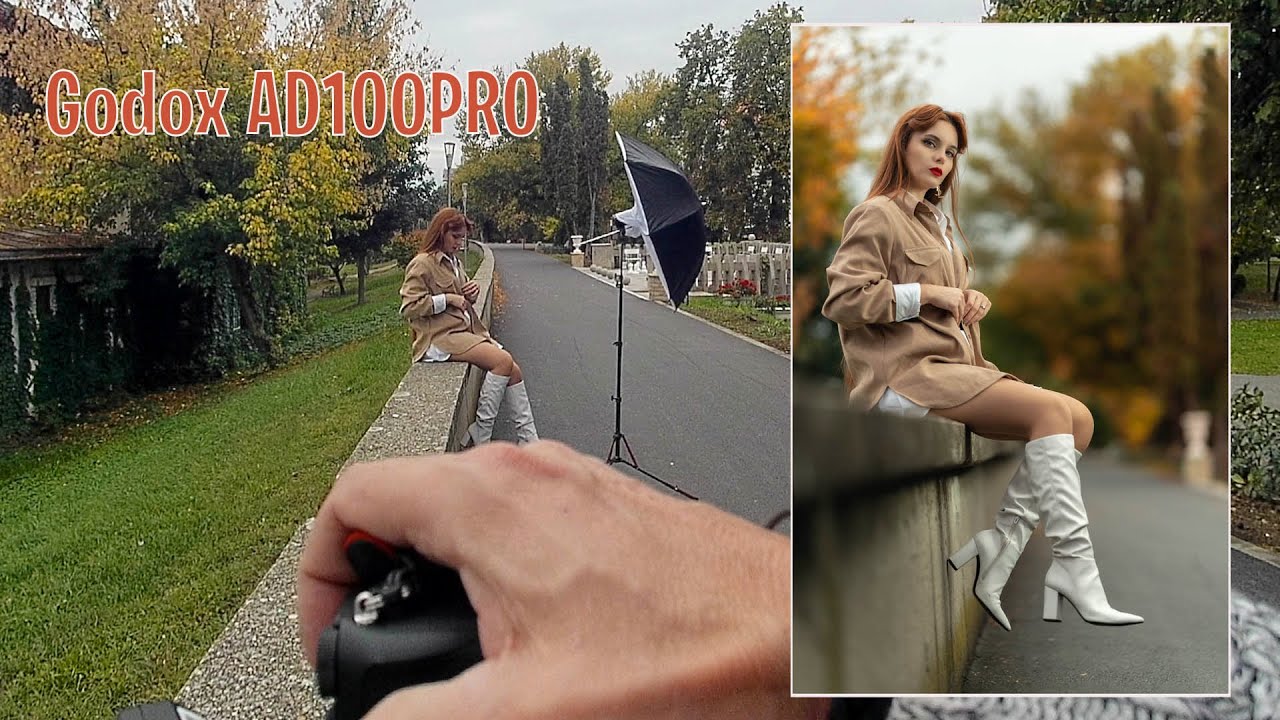 Fast light set- up Flash Portraits  one  Godox AD100PRO
