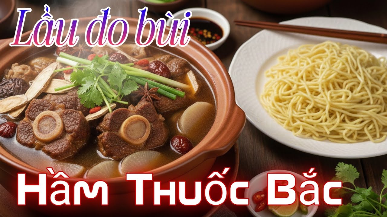 Lẩu đu&ocirc;i B&ograve; Thuốc Bắc Ngon bổ m&agrave; rẻ
