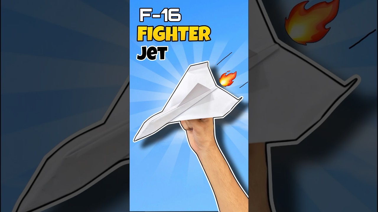 How to Make F-16 Fighter Jet with Paper | Paper Plane 🤩#shorts