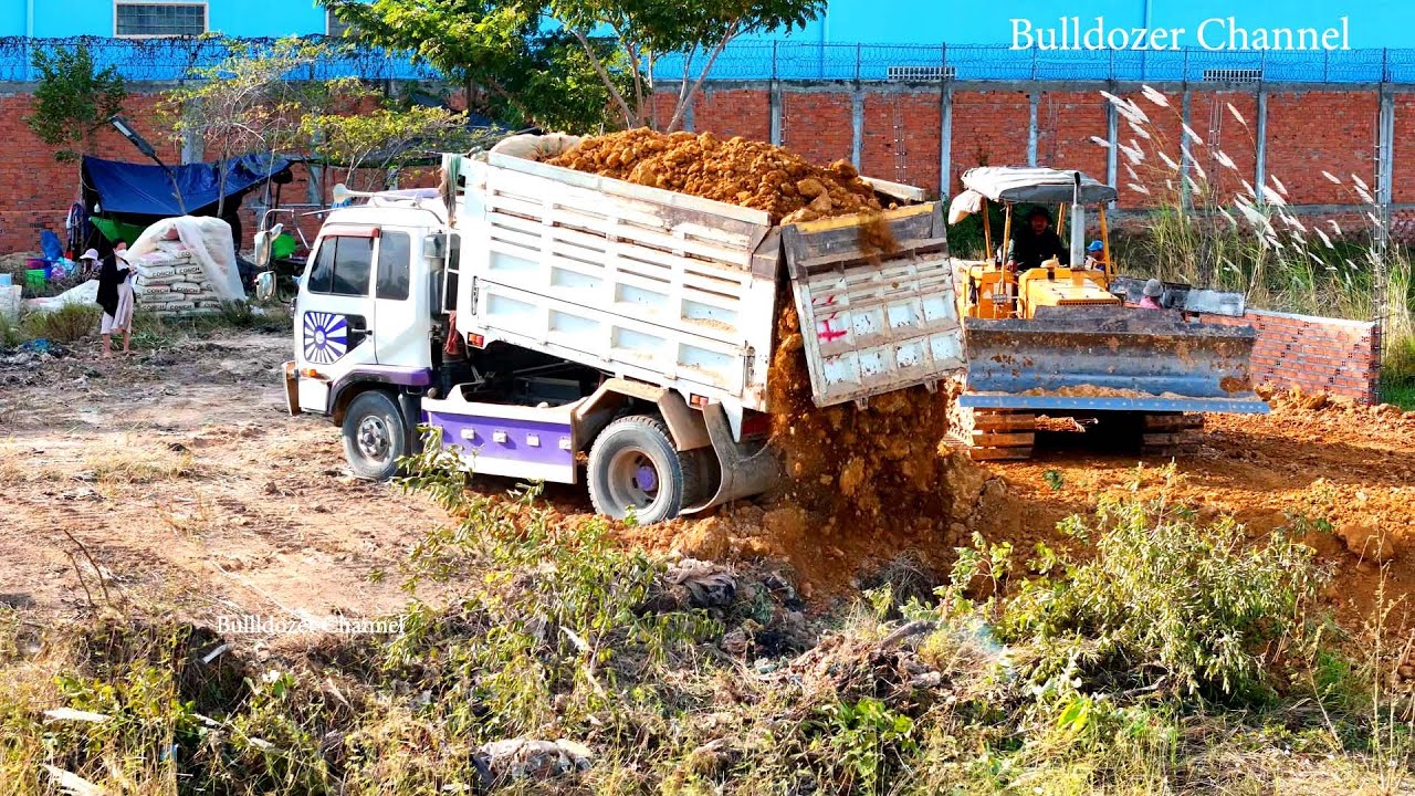 Amazing Full Video Complete 100 % Project Land Fill In Foundation House By Bulldozer And Many Truck