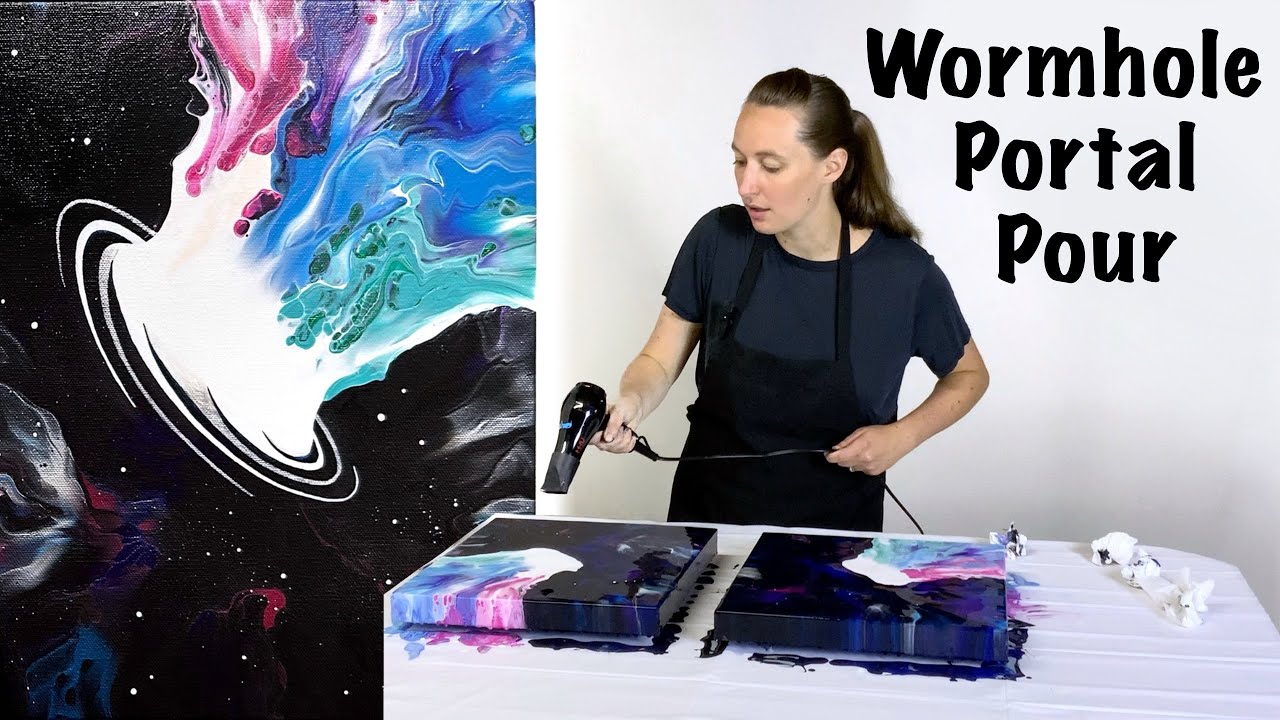 Space PORTALS 💫 Two Wormhole Dutch Pours