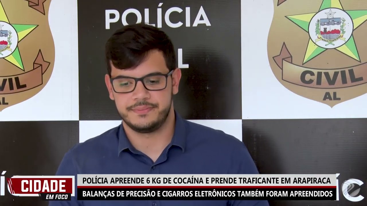 POLÍCIA APREENDE 6 KG DE COCAÍNA E PRENDE TRAFICANTE EM ARAPIRACA