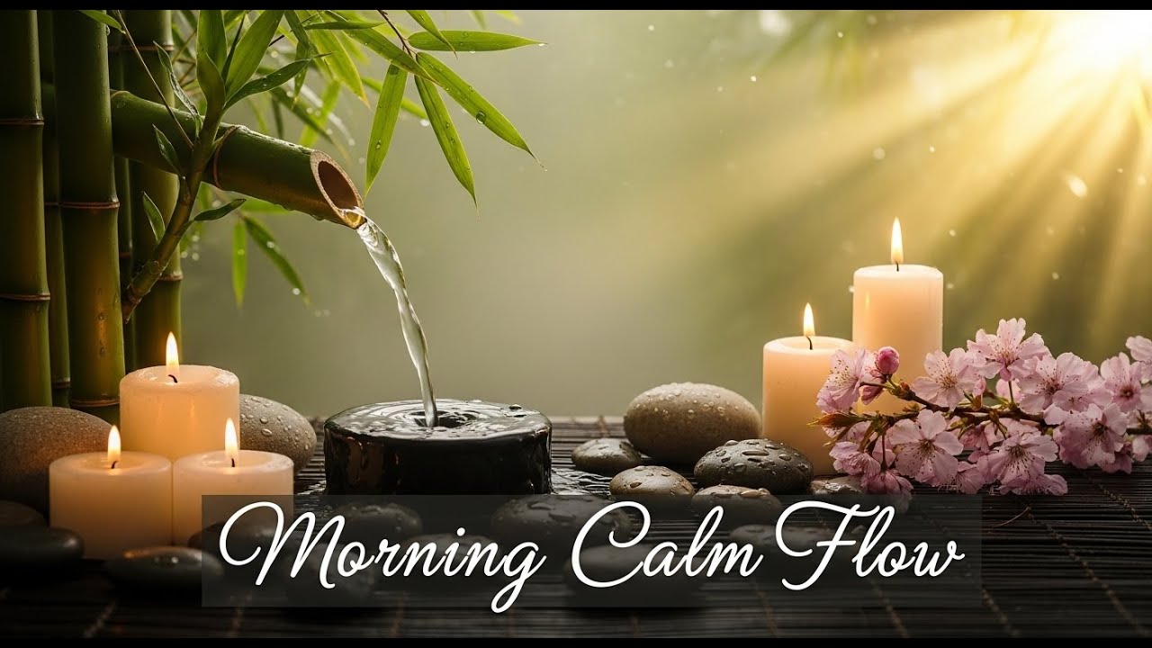 Nature Zen Candle Serenity Bamboo Fountain and Water Glow for Deep Sleep Relaxation Meditation Peace