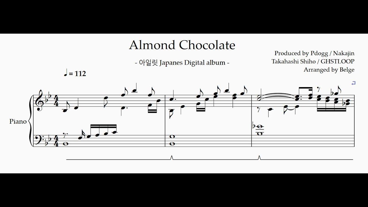 아일릿(ILLIT) Almond Chocolate Piano cover