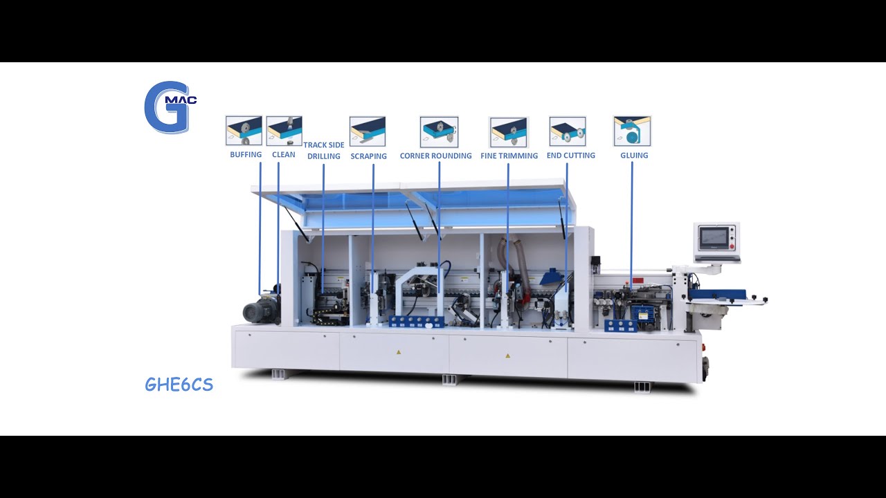 GHE6CS automatic edge banding machine with track side drilling