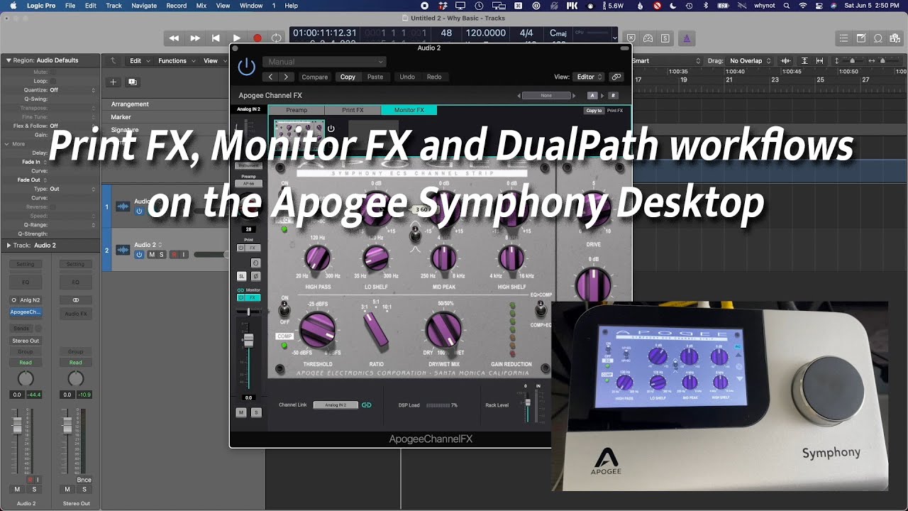 Apogee Symphony Desktop | Print FX, Monitor FX and DualPath workflows