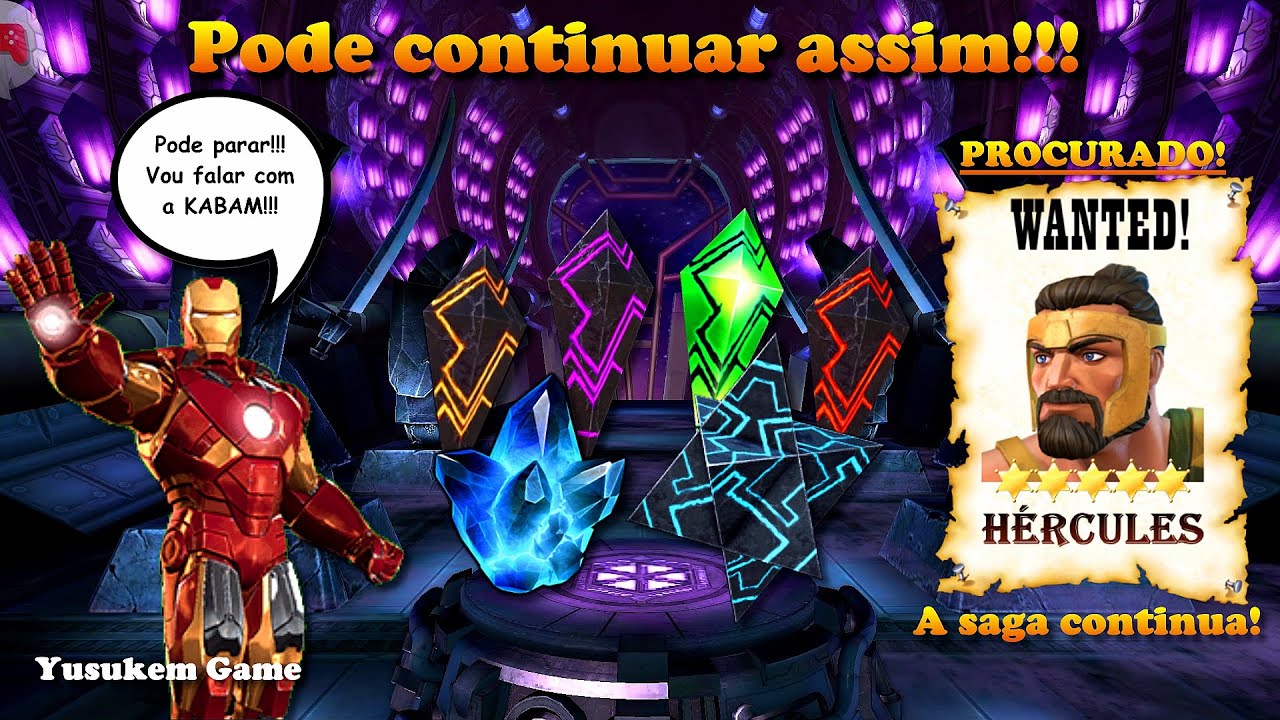 MARVEL Torneio de Campeões –Pode continuar assim!!! Abertura de cristais variados.