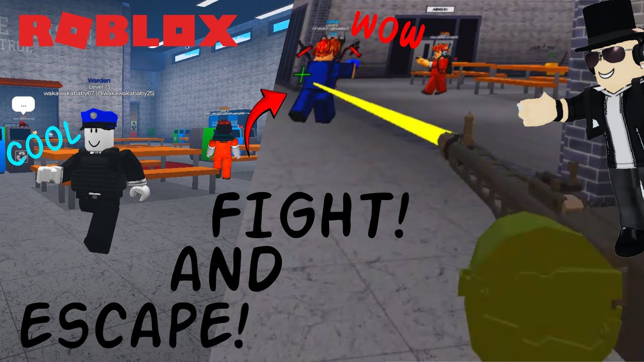 Escaping From the prison in ROBLOX!