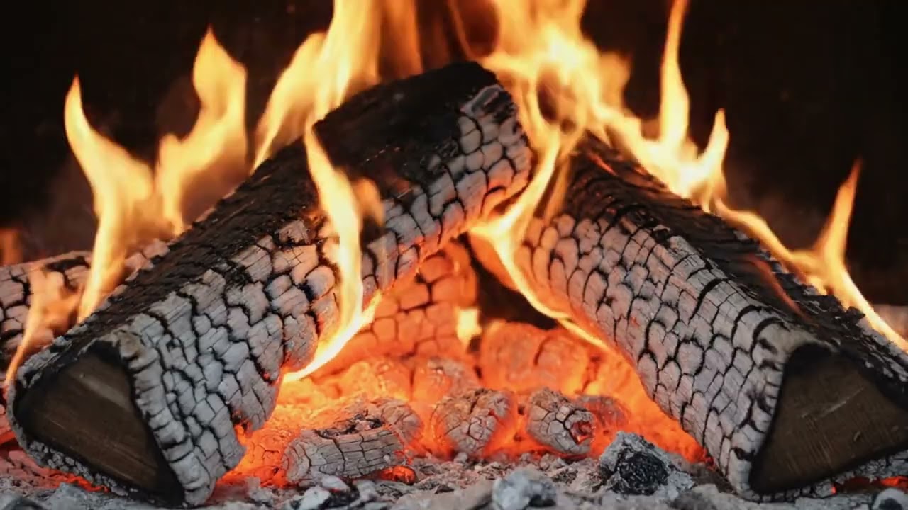 Crackling Fireplace 4K • Real Fire Sounds for Relaxing Sleep & Cozy Winter Ambience
