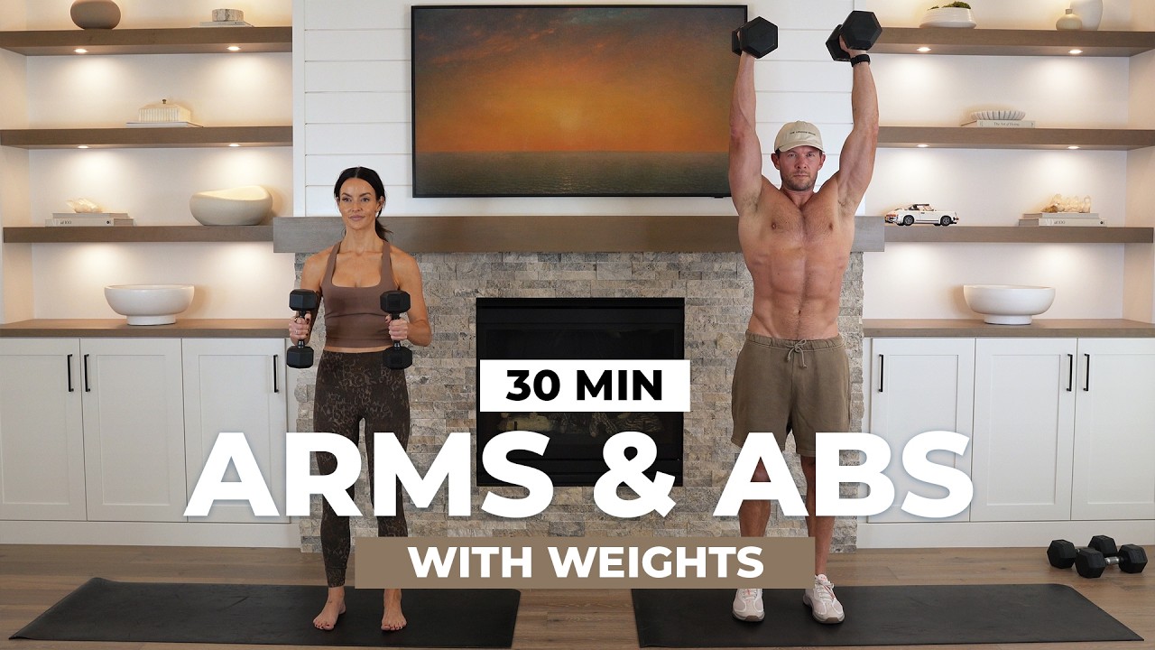30 Min KILLER Arms & Abs Workout with Weights | Weekly Routine ☑️