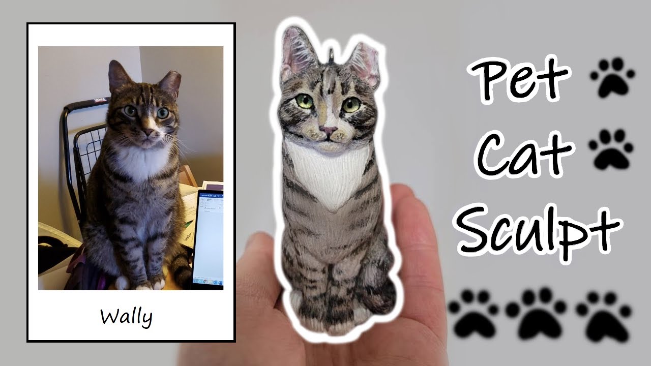 Sculpting a Custom Polymer Clay Pet Cat Christmas Ornament: Wally the Tabby