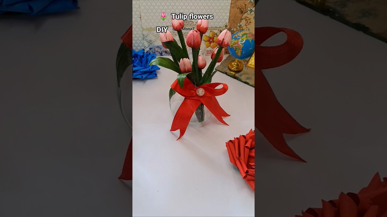 How to make pista shells Tulip Flowers | DIY Tulip Flowers 