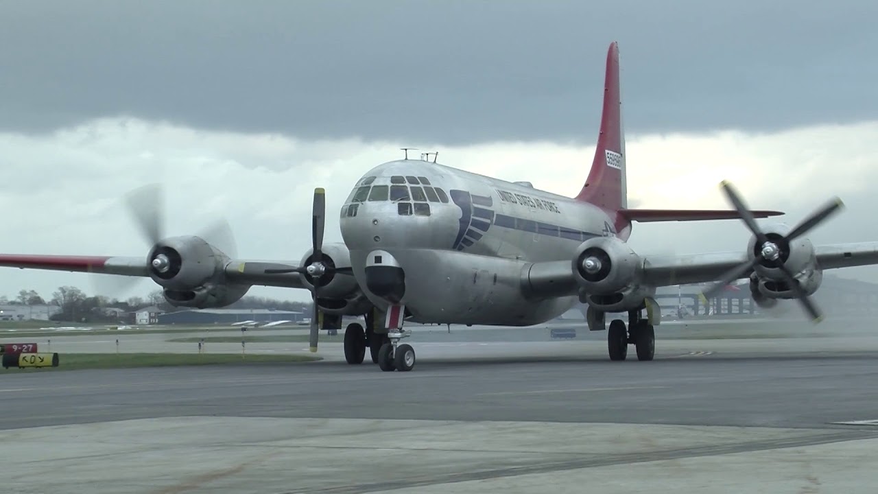C-97 Landing and Taxi at Hagerstown Regional Airport