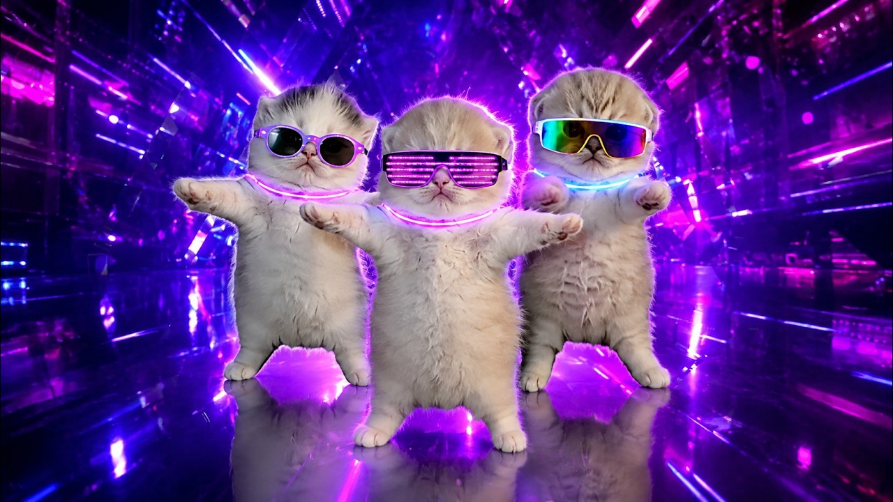 Three Kittens dancing to Bemax - COOL! (what you think that we think is cool)
