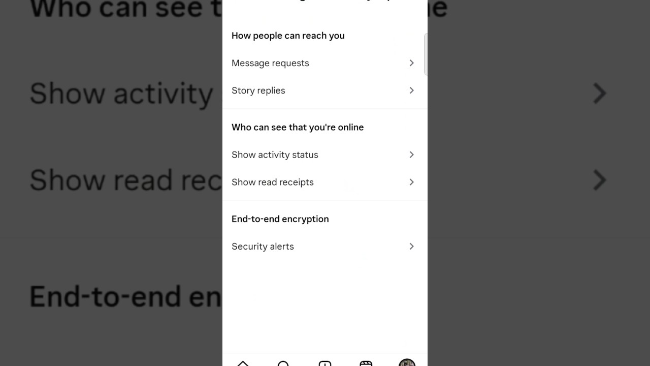 Instagram new setting 
