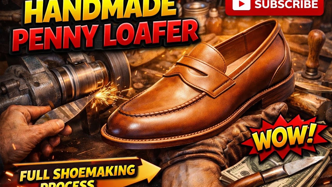 From Leather to Luxury | Handmade Penny Loafer Shoemaking Process
