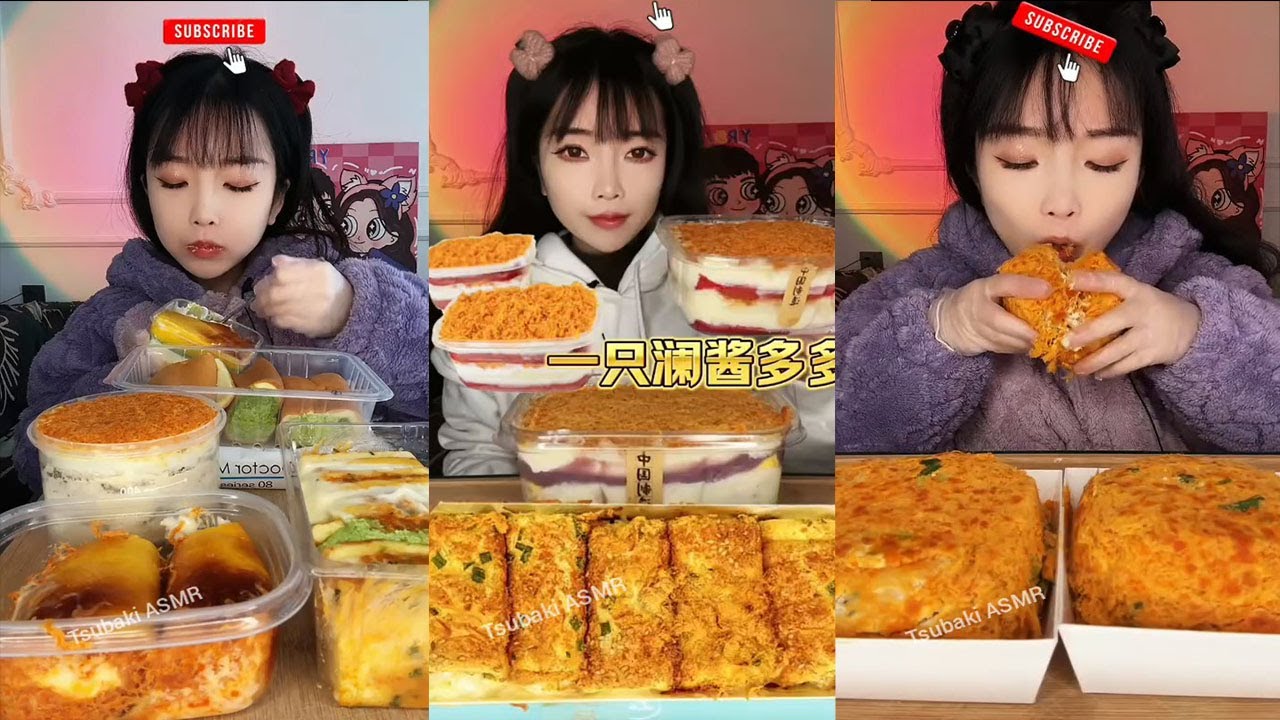 ASMR CREPE CAKE || Chinese Dessert Mukbang || REAL SOUND