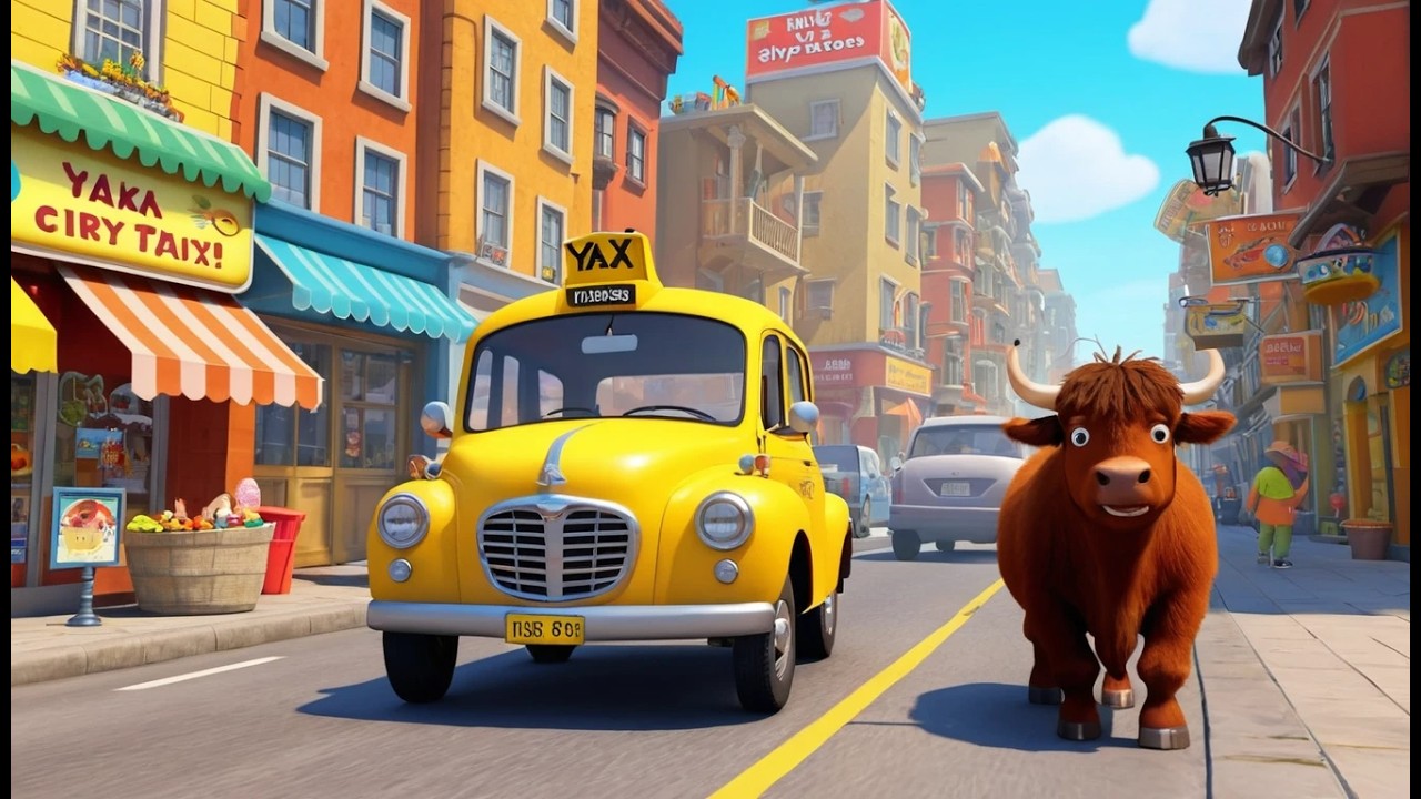 Balade en yak dans un taxi jaune