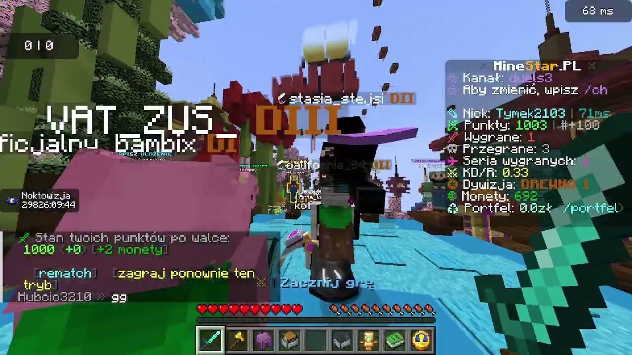 crystal pvp wszystkie rodzaje ( minestar)