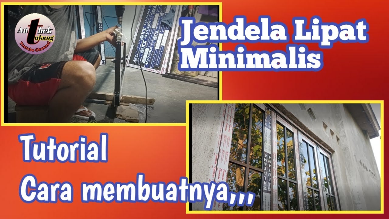 MEMBUAT JENDELA LIPAT ALUMINIUM @Anthek tukang #jendelaaluminium #kusenaluminium