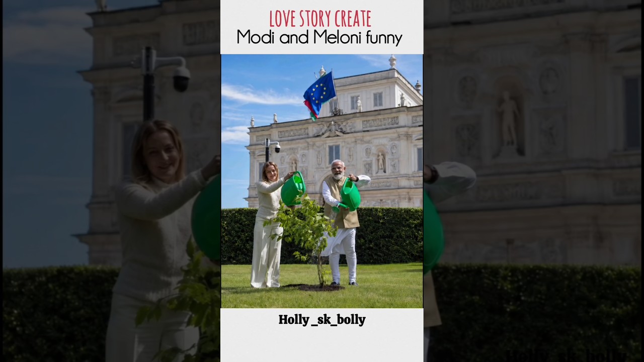 Modi with Melony #trending #shortsfeed #shorts #melody #meloni #modi #pmmodi #newshorts #funny #yt