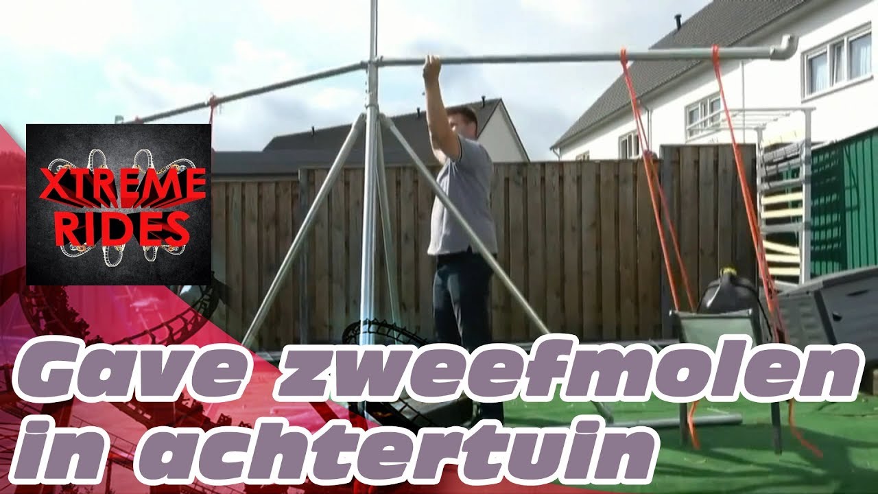 VETTE ZWEEFMOLEN BOUWEN IN TUIN!!!