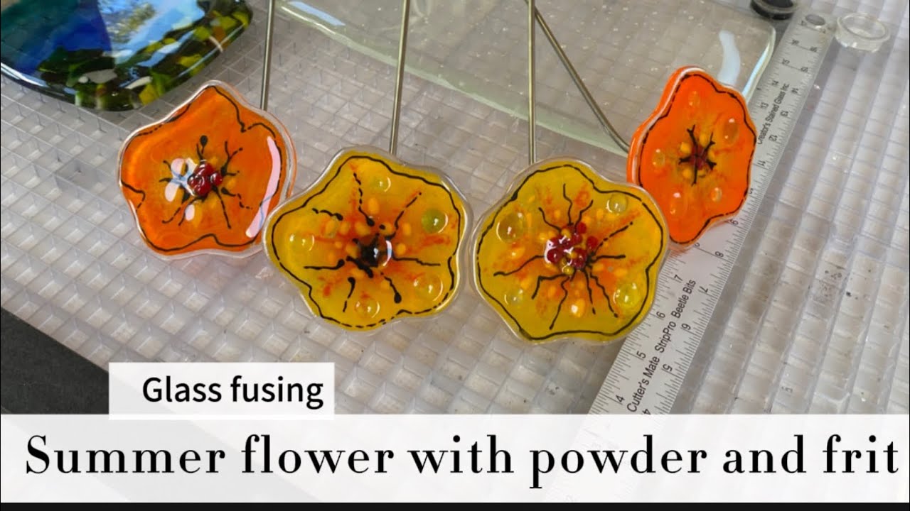 Glass fusing flower project