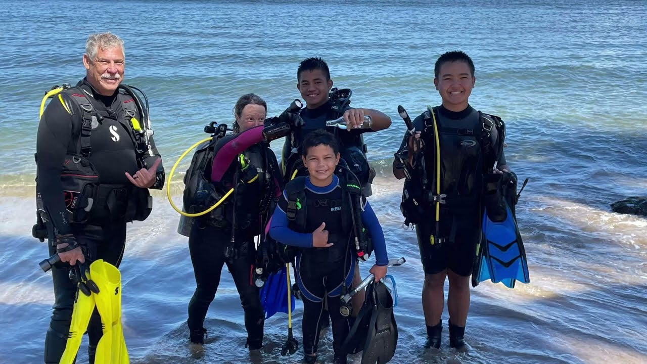 USNSCC, Naval Air Station Puunene and NLCC Training Ship Kihei SCUBA dive the Mala Pier, Maui