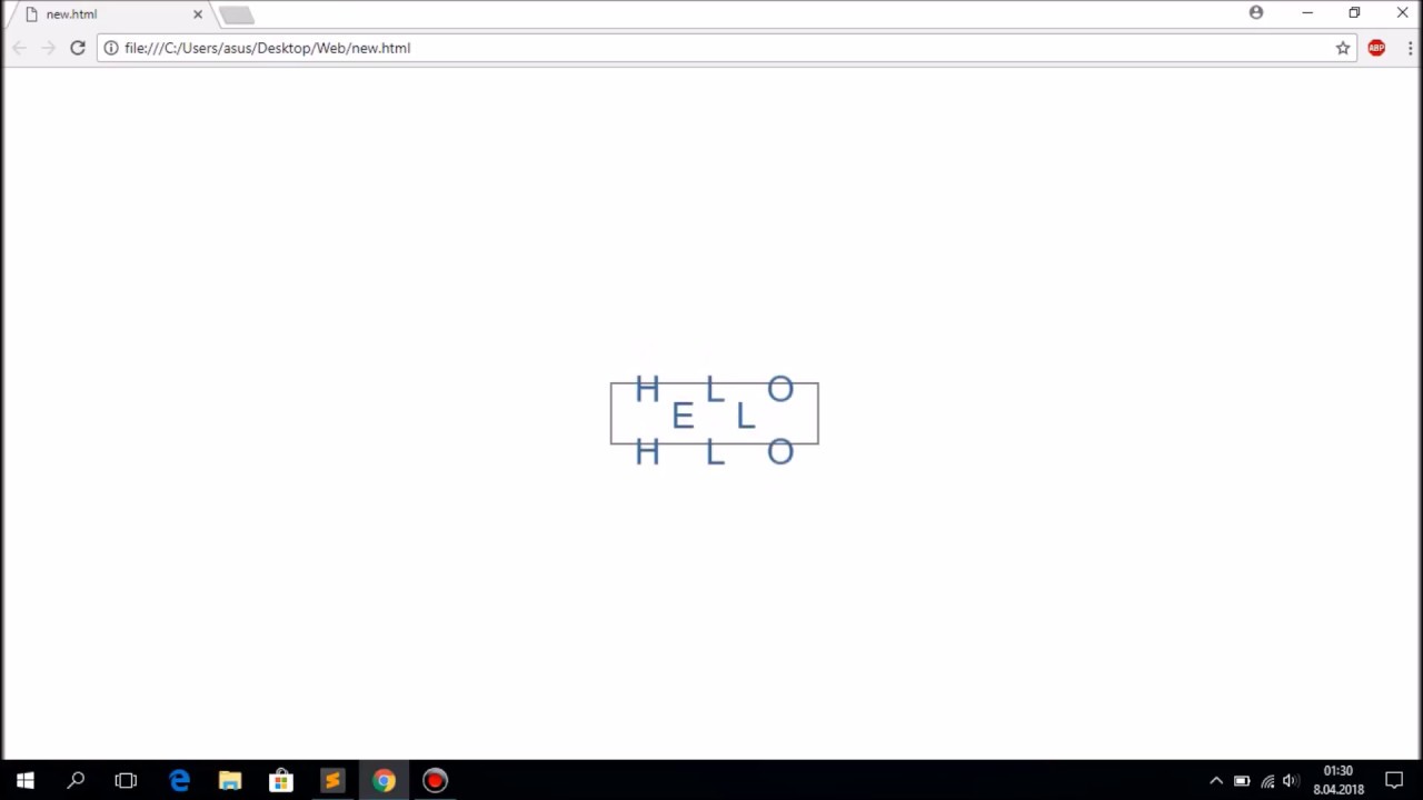 CSS Text Animation On Hover