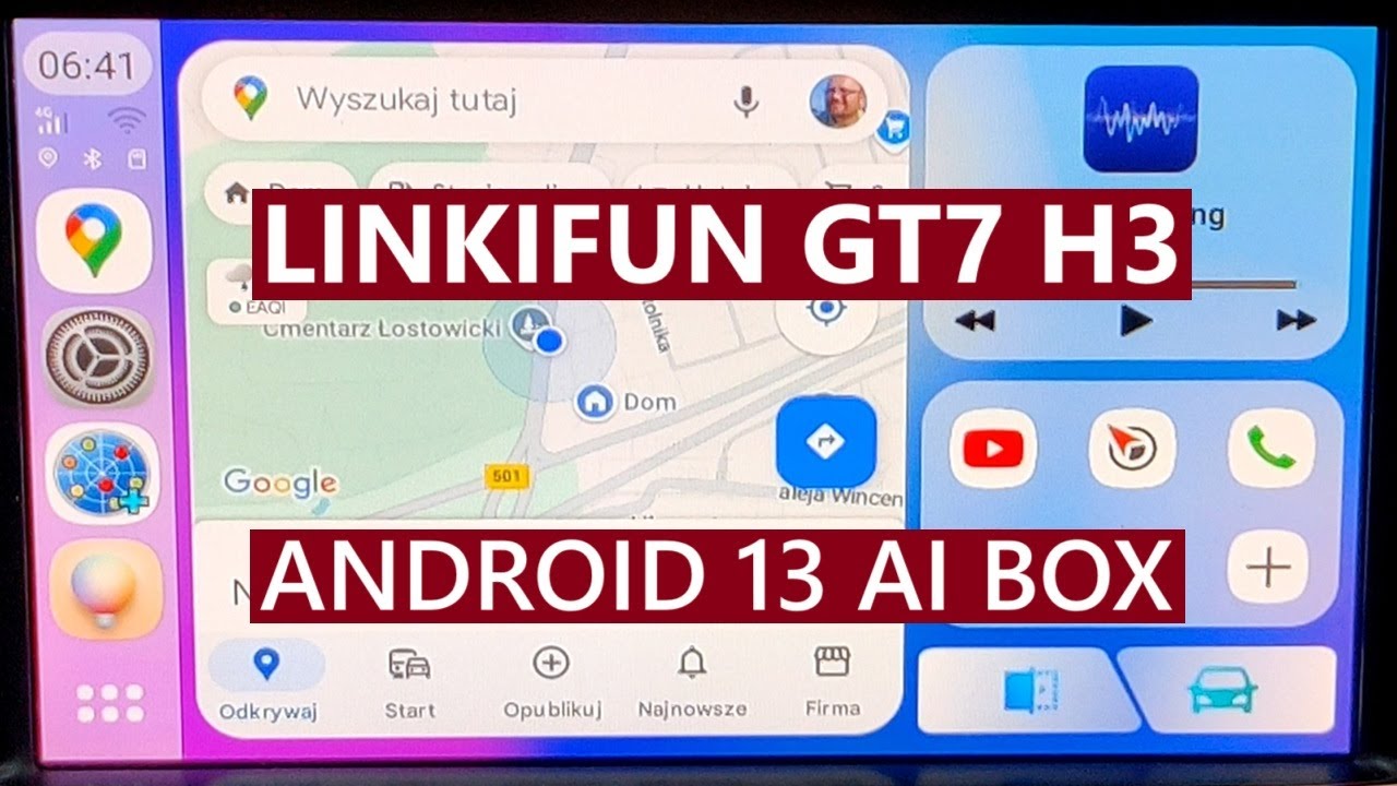 Linkifun GT7H3 - wypasiony AI Box z androidem 13 do auta