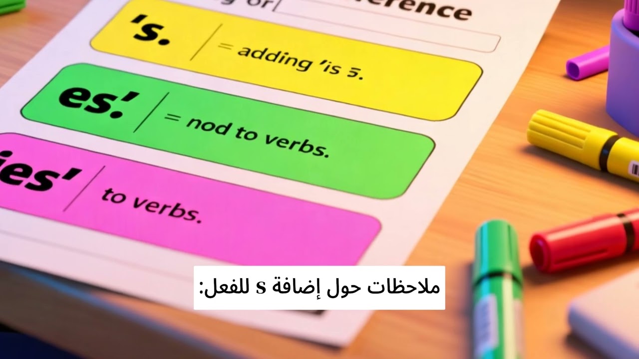 شرح استخدام المضارع البسيط(The simple present)
