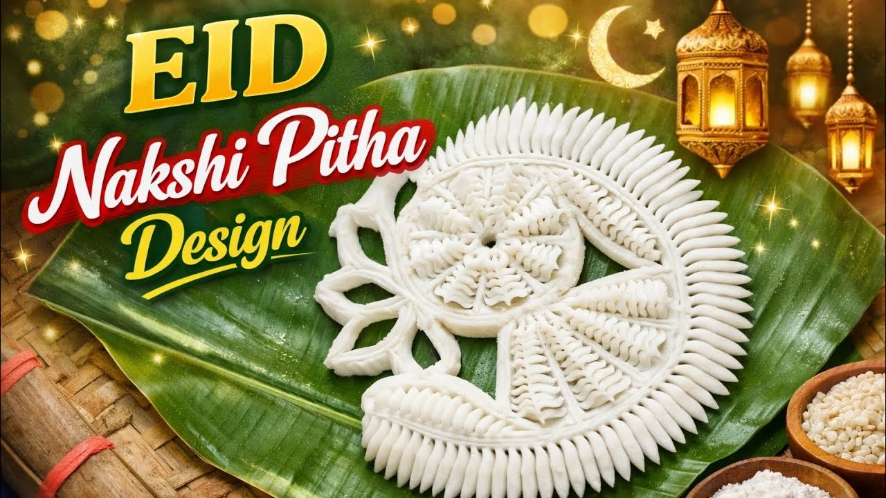 Beautiful Nakshi Pitha Design | Traditional Bangladeshi Pitha Making | Village Food