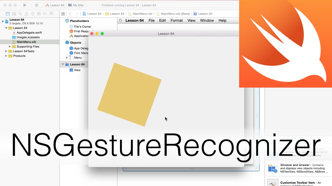 Cocoa Programming L64 - NSGestureRecognizer