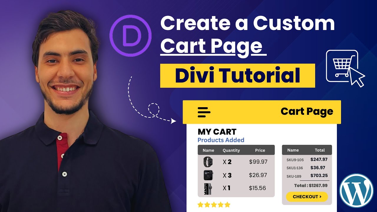 How to Create a Custom Cart Page Using DIVI | WordPress Tutorial