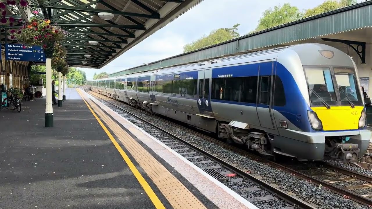 TRAIN at LISBURN TRAIN STATION in NORTHERN IRELAND