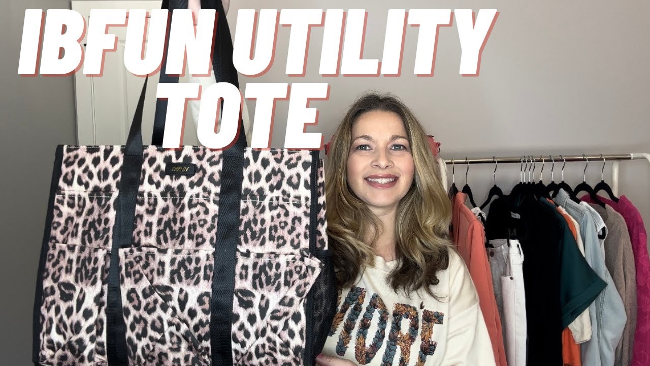 IBFUN UTILITY TOTE REVIEW | THE BEST ORGANIZED UTILITY TOTE? | IBFUN | BEACH BAG, CRAFT BAG & MORE