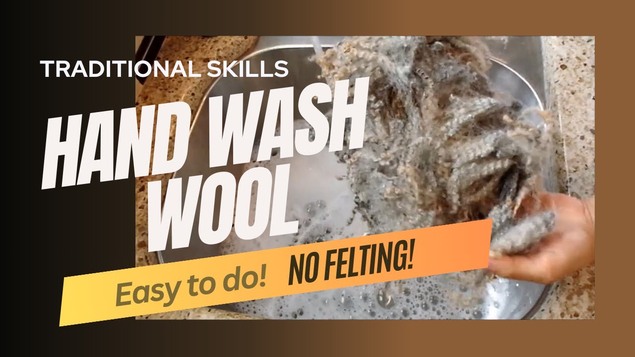 How to wash and dry Gotland wool without felting. Hand washing and drying at home in the kitchen.
