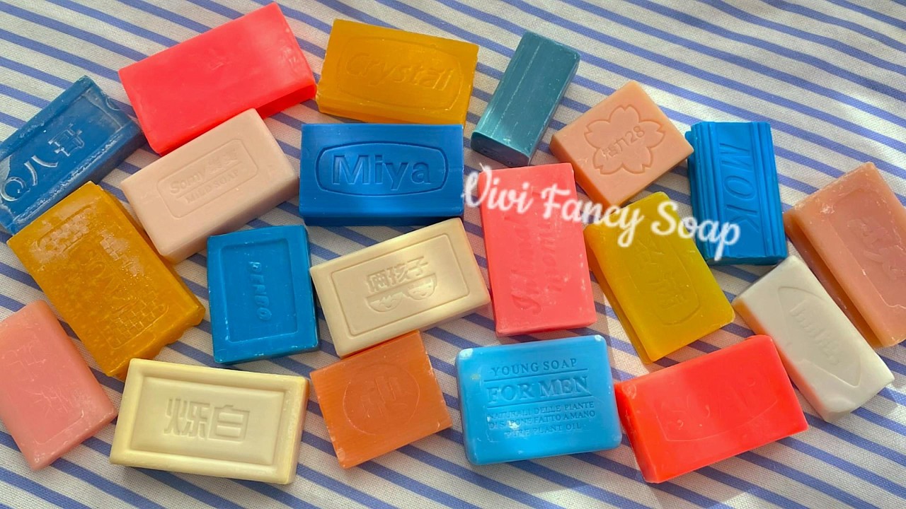 ASMR Soap Cutting/Dry Soap Cutting ASMR/Satisfying Sound ASMR/No Talking/Crispy Colorful Soaps