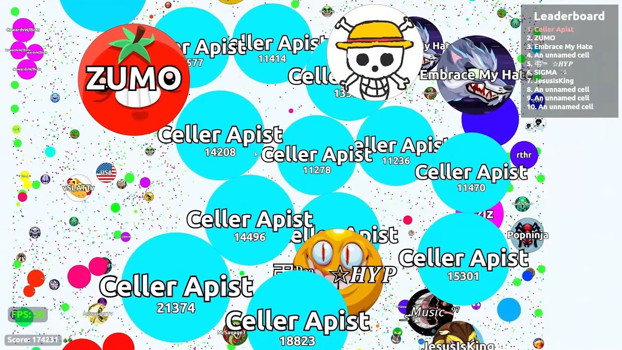 Agar.io - 2 Solo Dominations (108k & 174k)