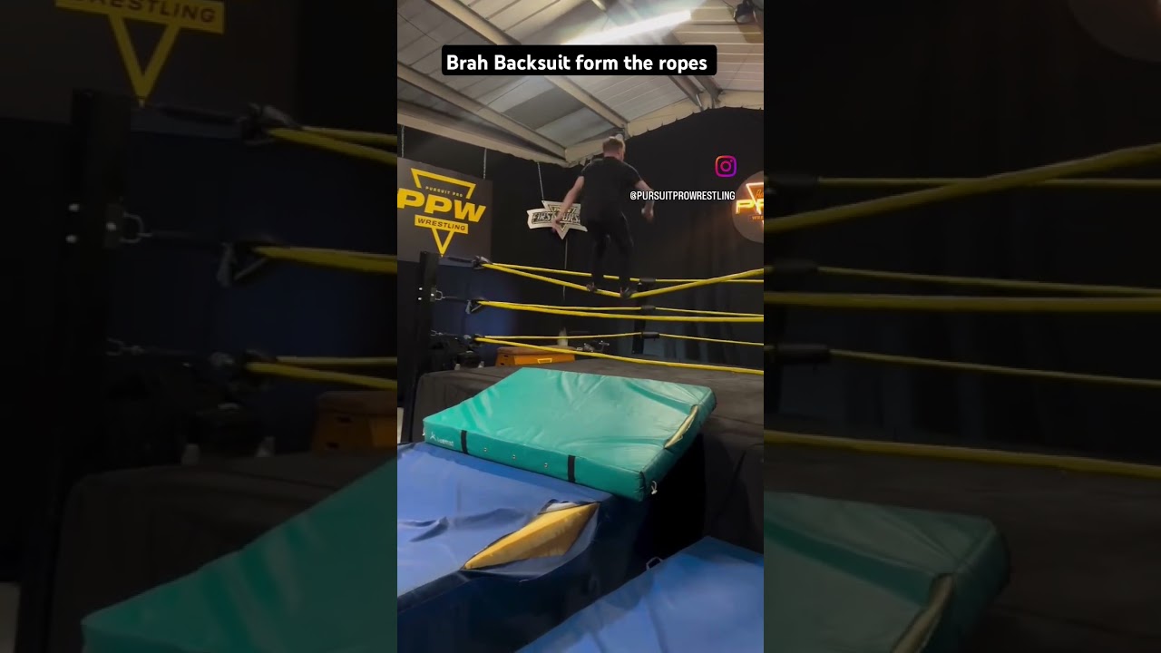 Brah did a flip on the ropes #wwe #wrestling #ring #traning
