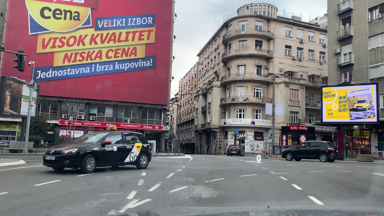 Beograd, vožnja, Brankov most, Terazijski tunel, Despota Stefana, Jaše Prodanovića
