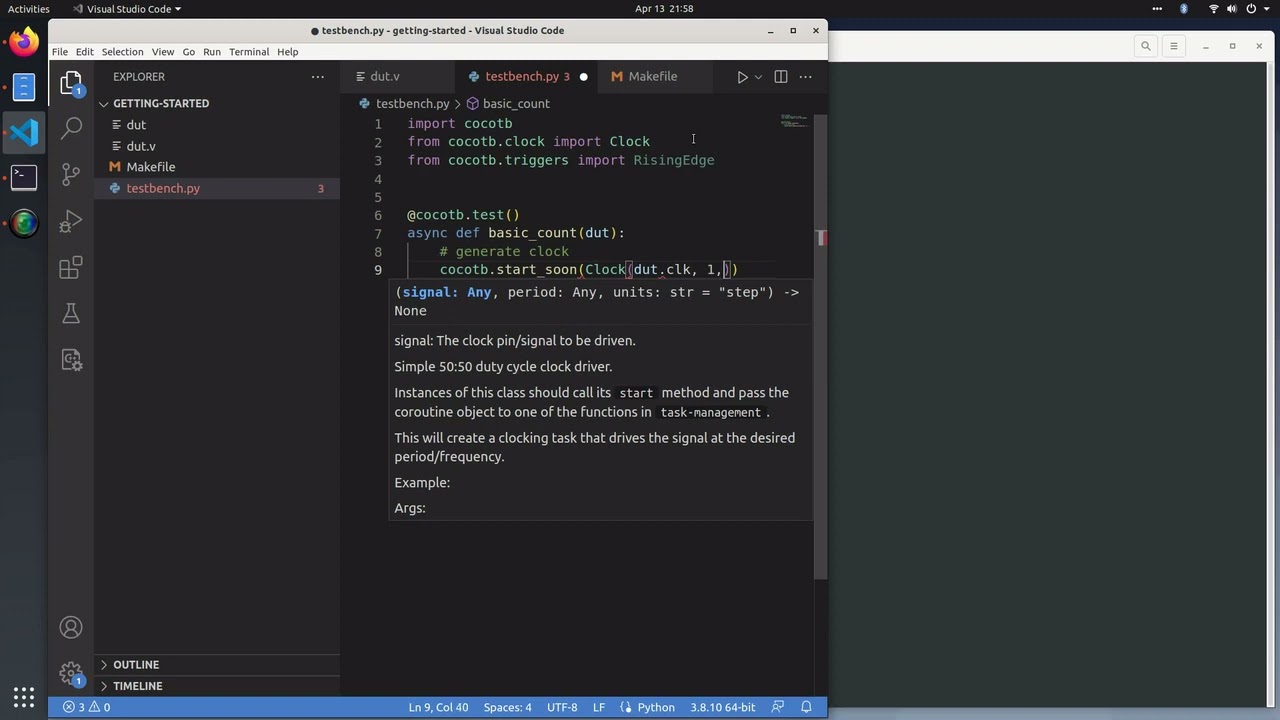 getting started with cocotb