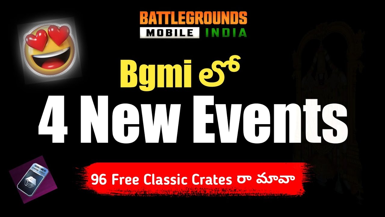 Bgmi లో Frèe 96 Classic Crates & Rewards పొందవచ్చు 😍 | Bgmi 4 New Events | Bgmi Telugu