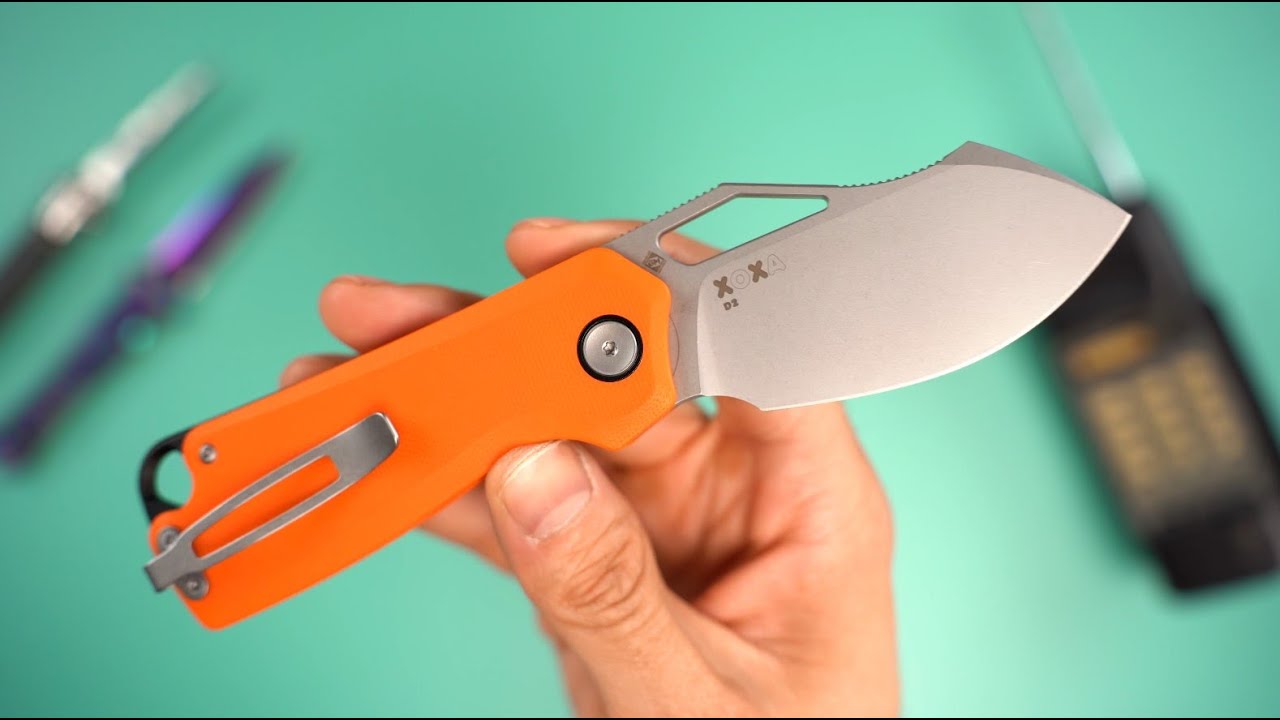 Нож Kristal Хоха сталь D2 Stonewashed рукоять Orange G10