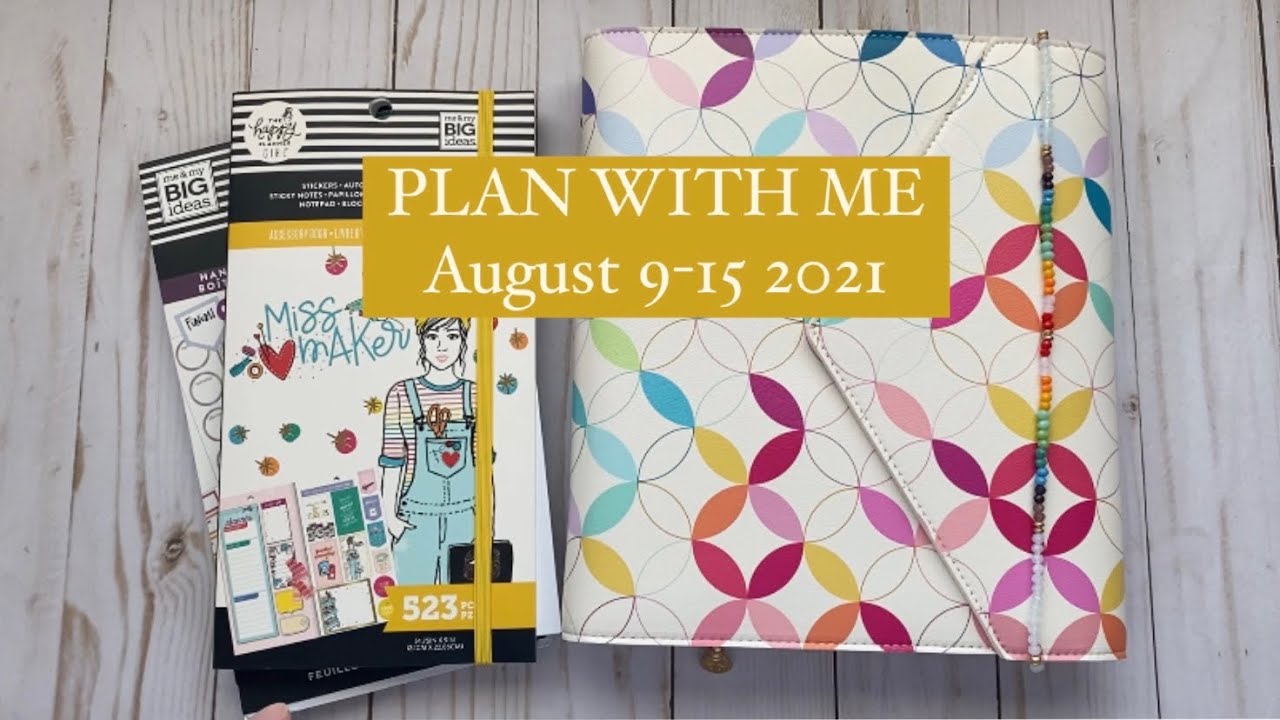 Plan With Me August 9 - 15, 2021 | Erin Condren | Happy Planner