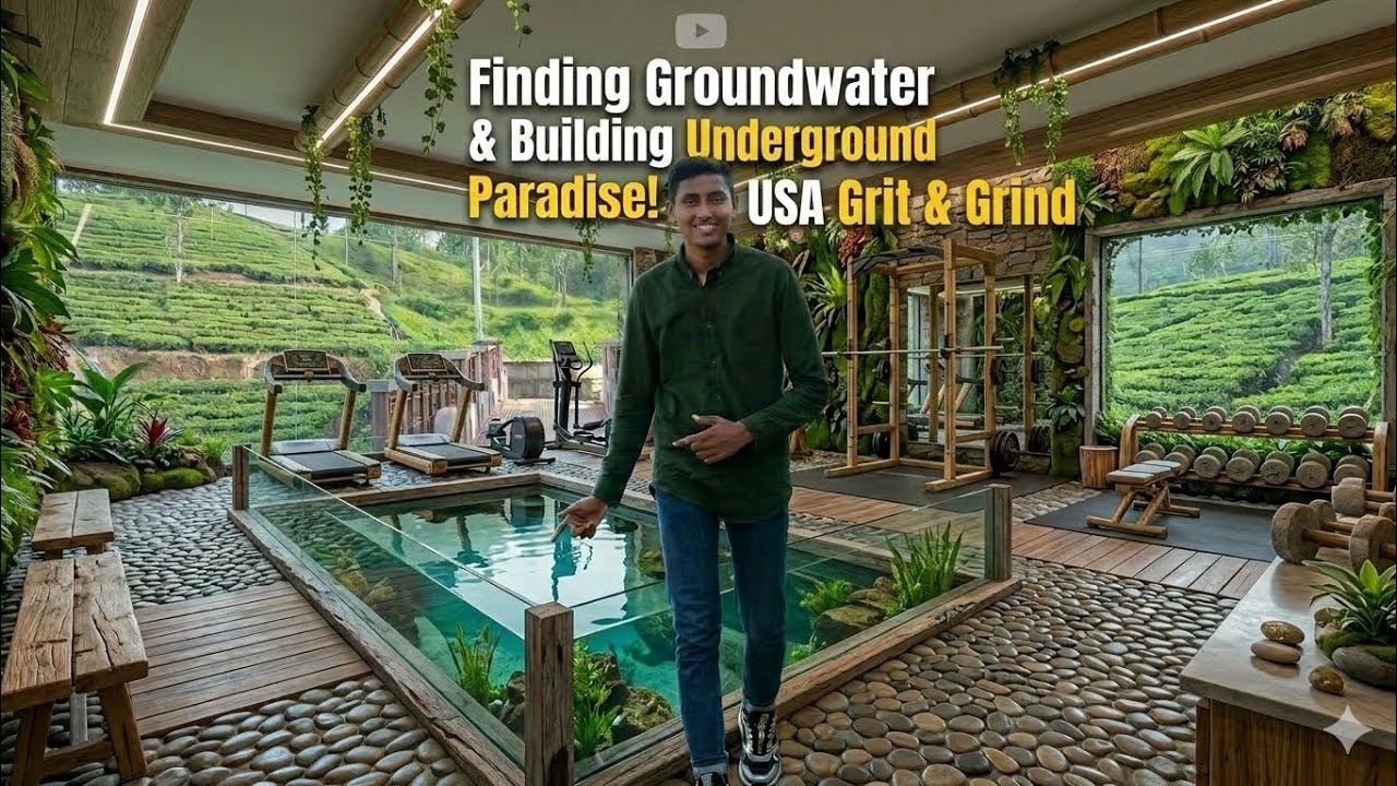 Finding Groundwater And Build Luxury House Design With Underground Gym Swimming Pool #usa #usavirl