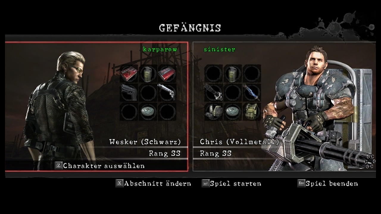 Resident Evil 5 Gold Edition [PC] - Mercenaries United - Prison DUO // (Wesker/Chris) [1155k]